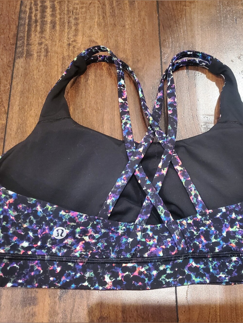Lululemon Seawheeze Energy Sports Bra Summer Mirage Multi Print  Size 10 - Picture 3 of 10
